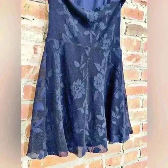 Free People Navy Blue Figure Skater Dress‎ Size Small - Picture 7 of 7